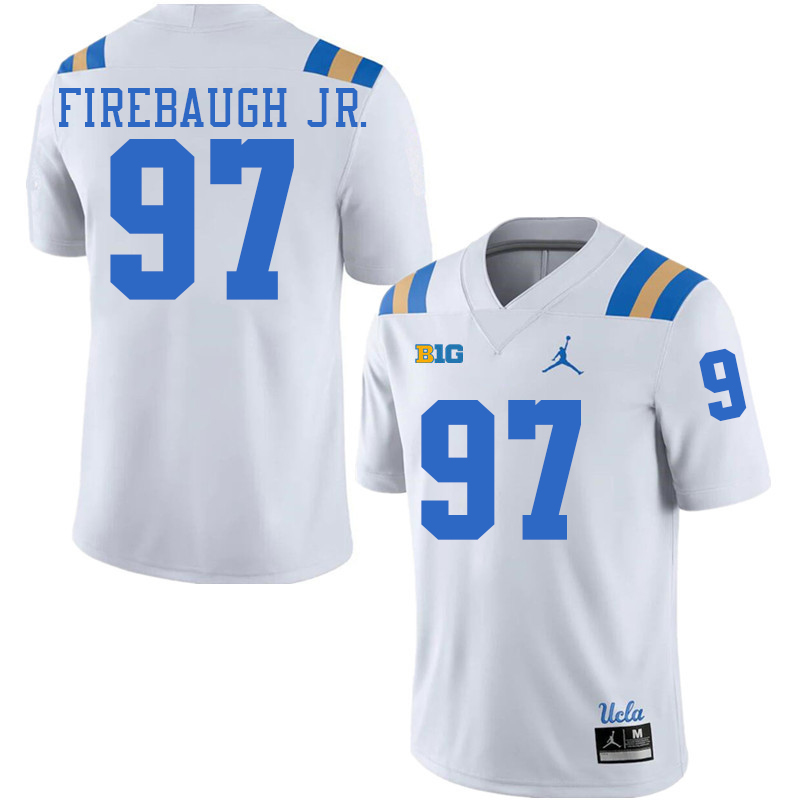 UCLA Bruins #97 Joseph Firebaugh Jr. Big 10 Conference College Football Jerseys Stitched Sale-White